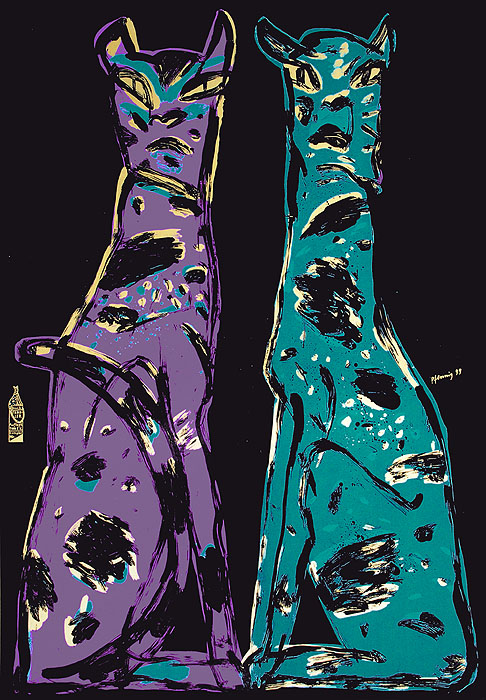 Wolf-Dieter-Pfennig: Zwei Katzen