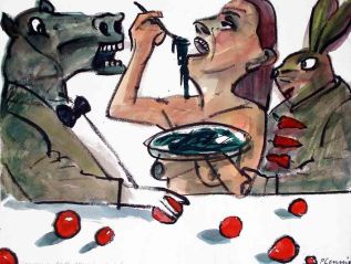 Was meinen Sie, meine Herren, sollte ich wirklich so viel Gemüse&nbsp;essen?