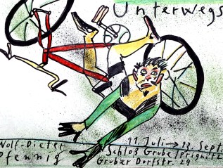 Plakat Wolf-Dieter Pfennig „Unterwegs“