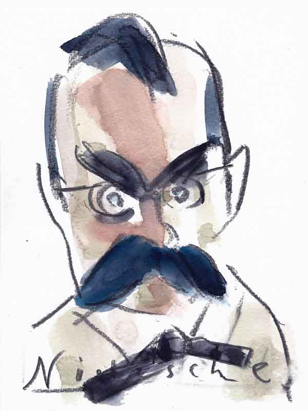 Friedrich Nietzsche, Portrait von Wolf-Dieter Pfennig.