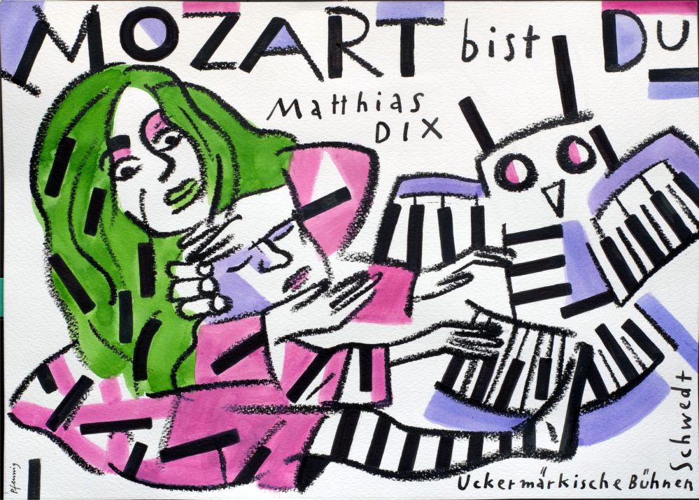 Wolf Dieter Pfennig: Plakat "Mozart Bist Du"