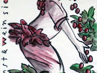 Wolf-Dieter Pfennig: Plakat „Wo Kunst und Wein sich&nbsp;treffen“